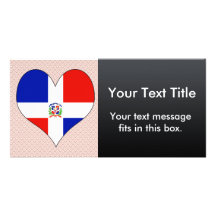 I Love Dominican Republic Customized Photo Card