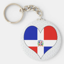 I Love Dominican Republic Keychains