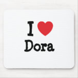 I love Dora heart T-Shirt Mousepad