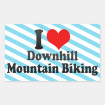 I love Downhill Mountain Biking Stickers