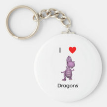 I love dragons key chain