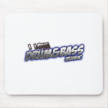 I Love DRUM and BASS music Mouse Pads
