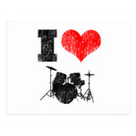 I Love Drums Postcard
