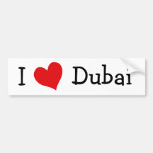 I Love Dubai Bumper Sticker