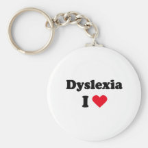 I love dyslexia keychain