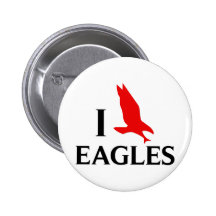 I Love Eagles Pinback Button