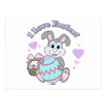 I Love Easter! Easter Bunny Post Cards