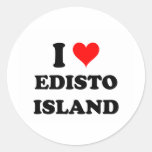 I Love Edisto Island Round Sticker
