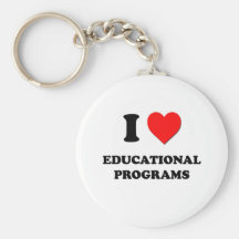 I love Educational Programs Key Chains