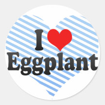 I Love Eggplant Sticker