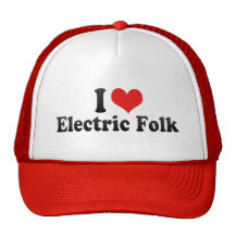 I Love Electric Folk Mesh Hat