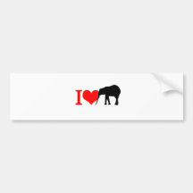 I love elephant bumper sticker