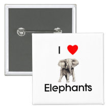 I love elephants Button