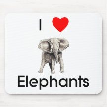 I love elephants Mousepad