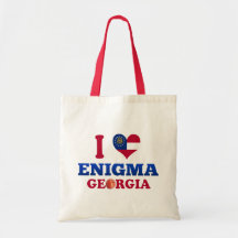 I Love Enigma, Georgia Tote Bag
