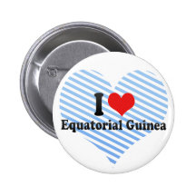 I Love Equatorial Guinea Pinback Buttons