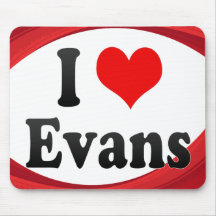 I Love Evans, United States Mouse Pads