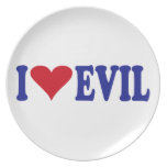 I Love Evil Party Plate