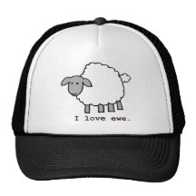 I Love Ewe Sheep Mesh Hats