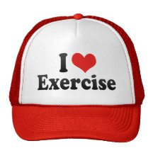 I Love Exercise Hats