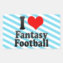 I love Fantasy Football Rectangle Sticker