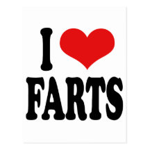 I Love Farts Postcard
