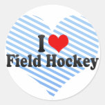 I Love Field Hockey Stickers