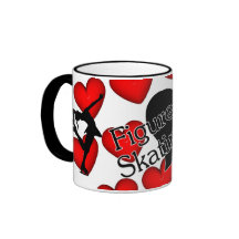 I love figure skating, hearts & skater mug