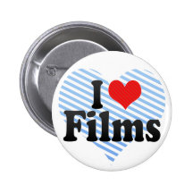I Love Films Pinback Button