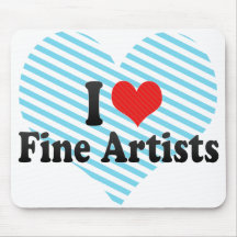 I Love Fine Artists Mousepads