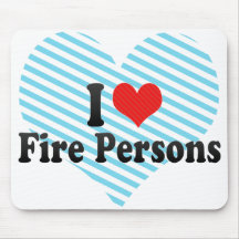 I Love Fire Persons Mousepad