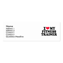 I love Fitness Trainer Business Card Template