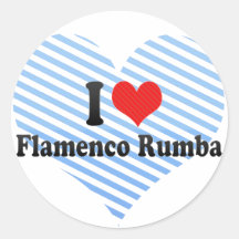 I Love Flamenco Rumba Round Sticker