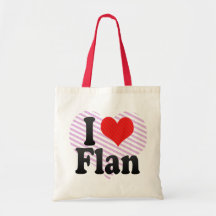 I Love Flan Tote Bag