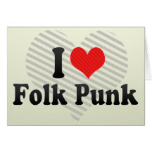 I Love Folk Punk Cards