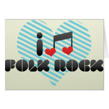 I Love Folk Rock Greeting Card