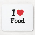 I love Food heart custom personalized Mouse Mats