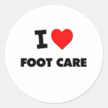 I Love Foot Care Round Sticker