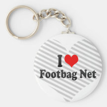 I love Footbag Net Keychains
