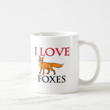I Love Foxes Coffee Mug