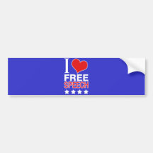 I love free speech bumper stickers
