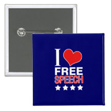 I love free speech pin