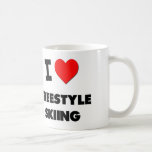 I Love Freestyle Skiing Coffee Mugs