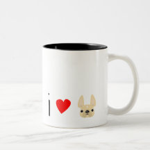 I Love Frenchies / Cream Mug