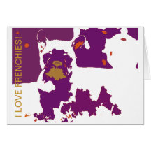 I LOVE FRENCHIES POSTCARD