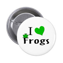 I Love Frogs Buttons