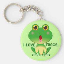 I LOVE FROGS KEYCHAIN