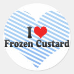 I Love Frozen Custard Round Sticker
