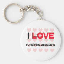 I LOVE FURNITURE DESIGNERS KEY CHAIN