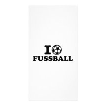 I love Fussball soccer Photo Card
